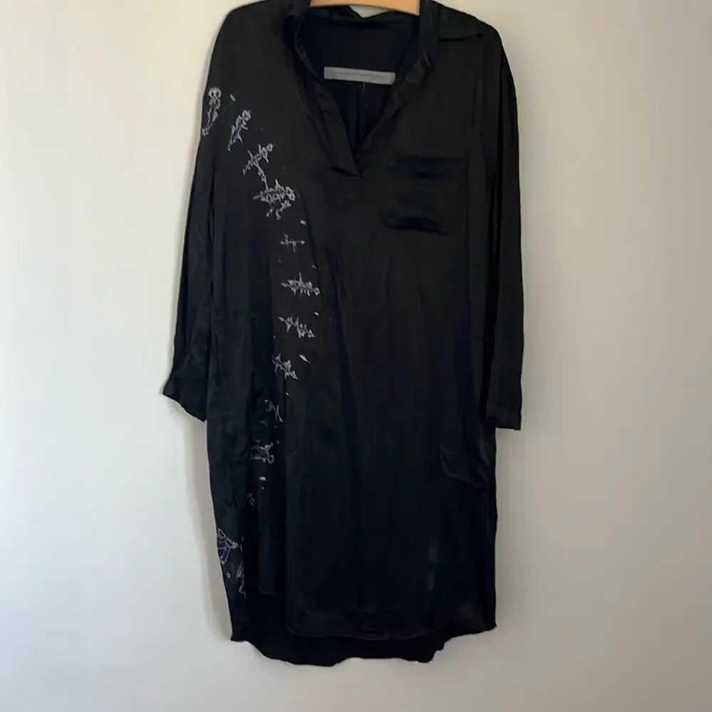 Raquel Allegra satin shirt dress.  Size 0